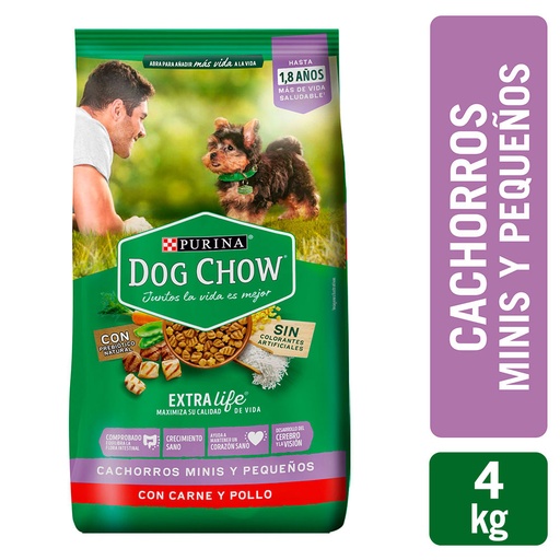 [12403104] Dog Chow Cachorro Extra Life Minis/Peq 4kg (8.8lb)