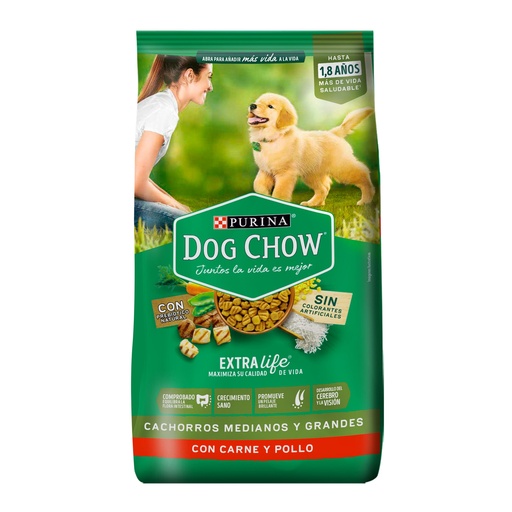 [12397847] Dog Chow Cachorro Extra Life Med/Gr 4kg (8.8lb)