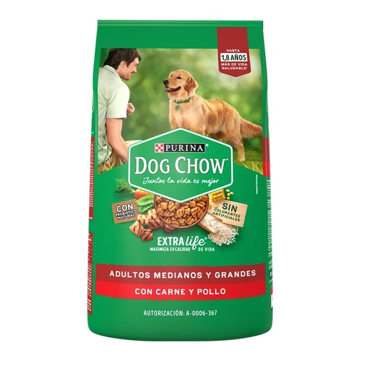 [12397865] Dog Chow Adulto Extra Life Med/Gr 4kg (8.8lb)